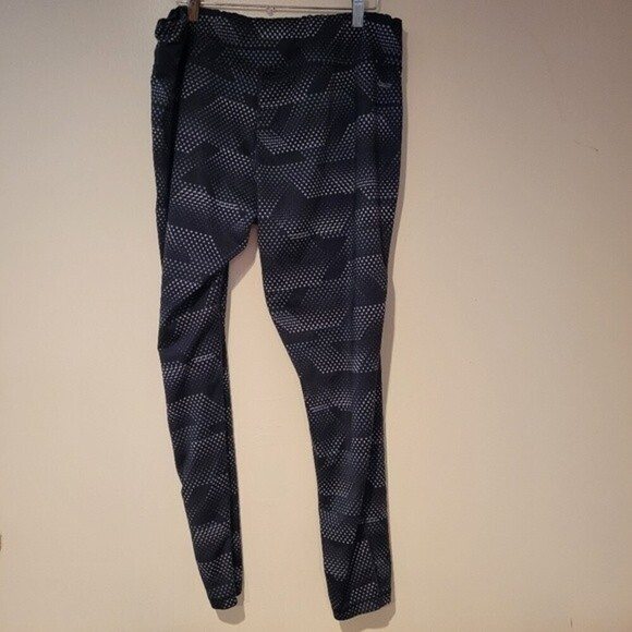 Danskin Now Women's Patterned Drawstring High Waisted Leggings Size XL Black - Picture 6 of 13